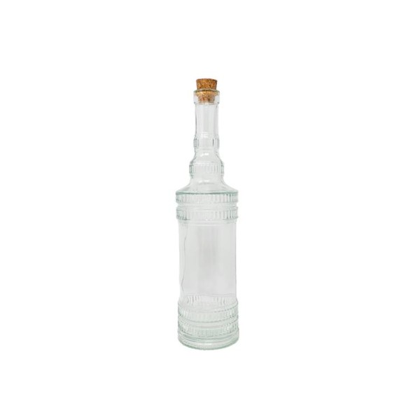 Botella cristal licorera d.8cm Alt.32cm