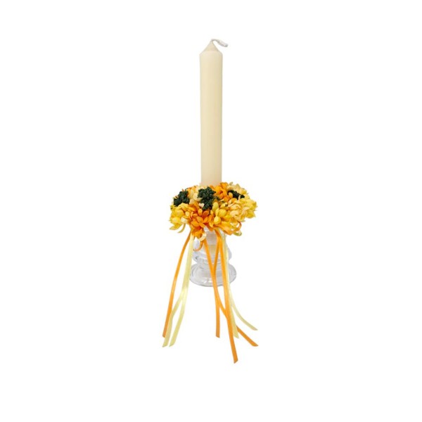 Candel ring o aro para velas septembrina amarillo