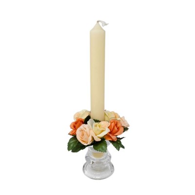 Candel ring o aro para velas rosas salmón