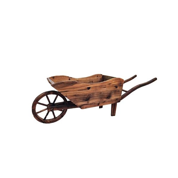 Alquiler carro carretilla madera 1 rueda 133 x 42 x 37cm