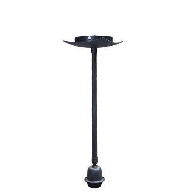 Lámpara techo colgante marrón soporte s/pantalla para 1 luz 40cm