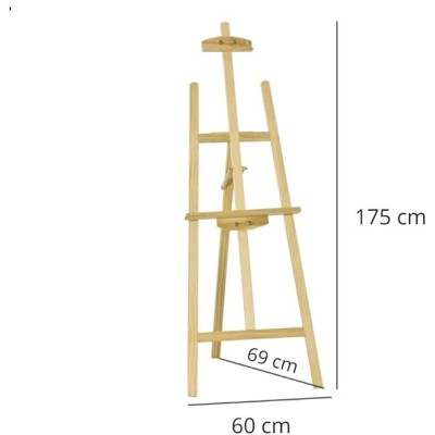 Alquiler caballete madera 175cm altura e inclinación regulable