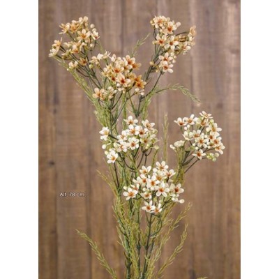 Flor de cera 78cm crema