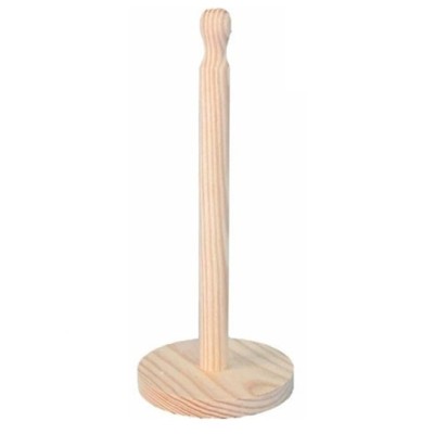 Alquiler portarollo mesa papel cocina madera natural d 11cm Alt 30cm  