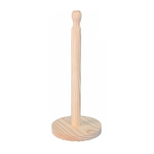 Alquiler portarollo mesa papel cocina madera natural d.11cm Alt.30cm. 