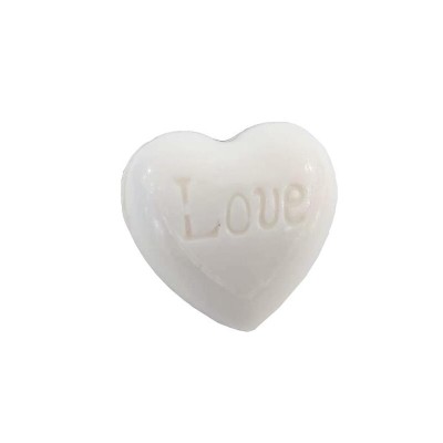 Jabón corazón love 20 grs  blanco