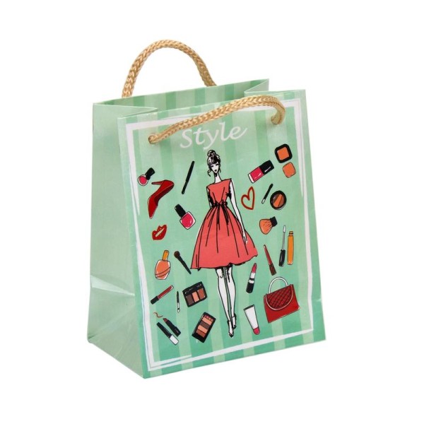 Bolsa papel 7x6x5cm motivo mujer stile 