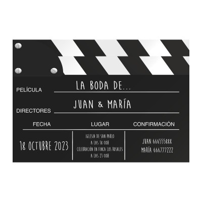 Invitación boda personalizada c/sobre beige papel estucado mate 250gr 12 5 x 18cm