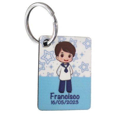 Llavero niño comunión 5x6cm personalizable