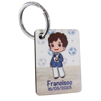 Llavero niño comunión 5x6cm personalizable