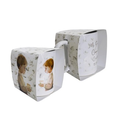 Taza comunión personalizada niño 9 x 8cm c/caja