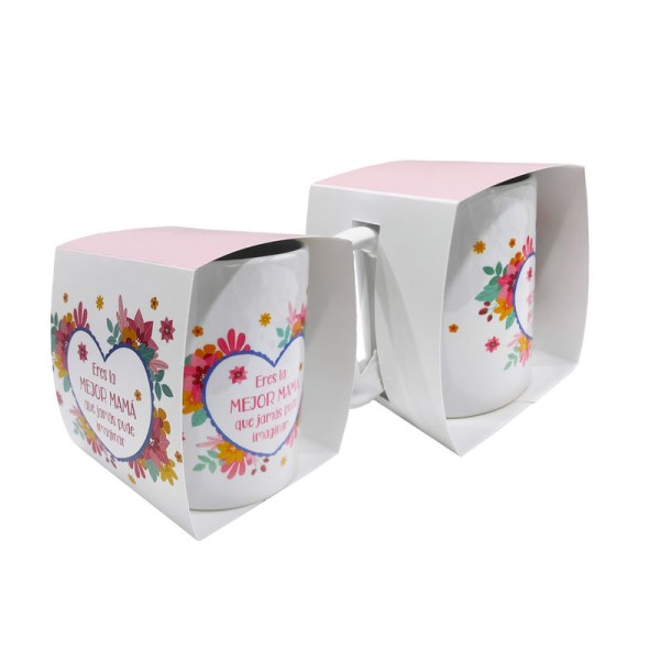 Taza día de la Madre Mejor Mamá 9 x 8cm c/caja