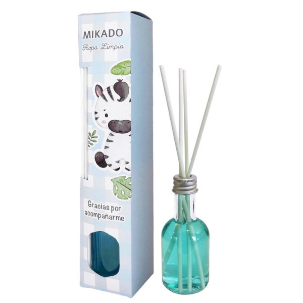 Mikado plástico 50ml ropa limpia cebra