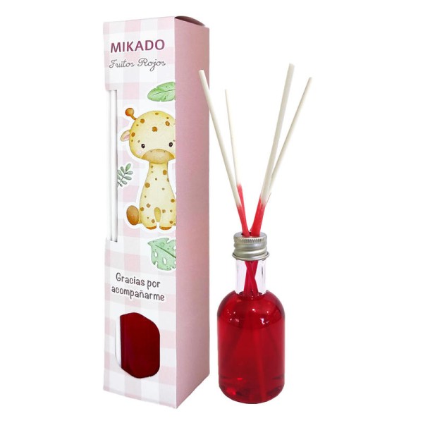 Mikado plástico 50ml frutos rojos jirafa