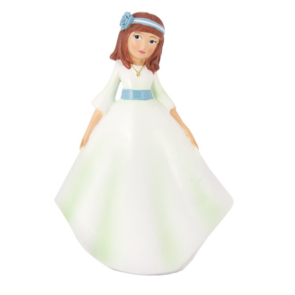 Figura para tarta comunión niña morena c/cinta pelo 17cm