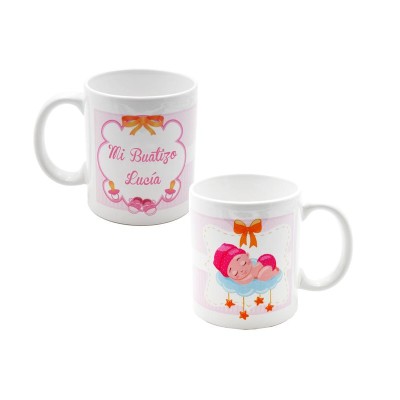 Taza bautizo personalizada 9 x 8cm