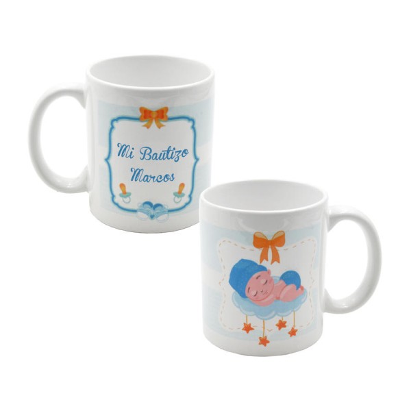 Taza bautizo personalizada 9 x 8cm