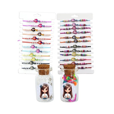 Frasco cristal c/tapón de corcho 6x2,2cm para presentar pulseras de niña de comunión