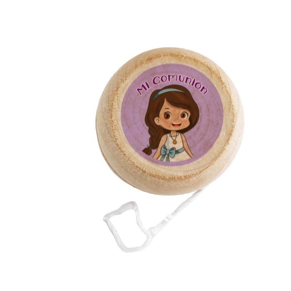 Yoyo madera personalizable niña comunión