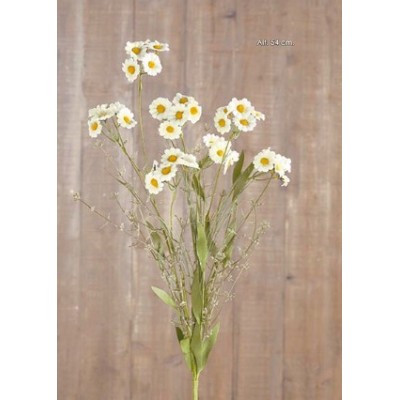 Margarita mini artificial x 5 tallos x 54cm  Manzanilla  blanca
