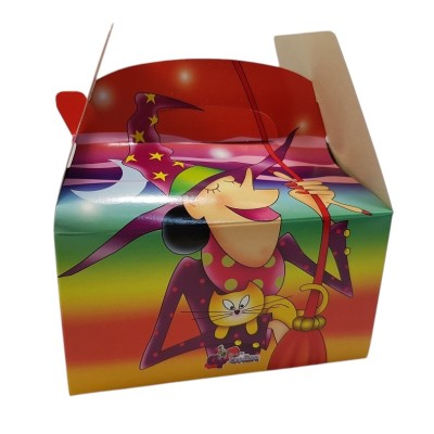 Caja cartón 15x10x10cm animales /payasos/mago/nomos para golosinas