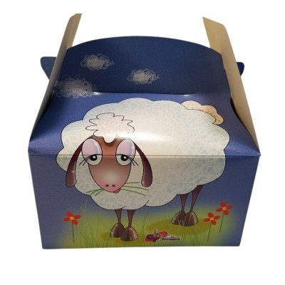 Caja cartón 15x10x10cm animales /payasos/mago/nomos para golosinas