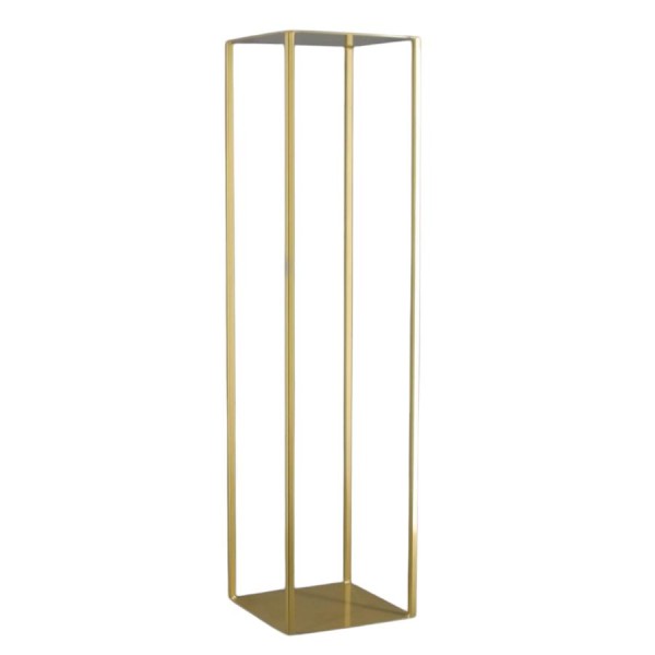 Alquiler candelabro hierro mesa hierro dorado Alt. 80cm