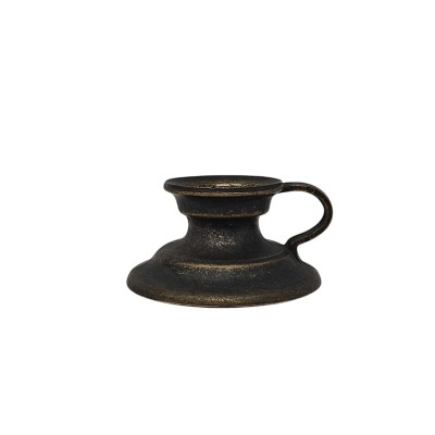 Portavela palmatoria bronce viejo 