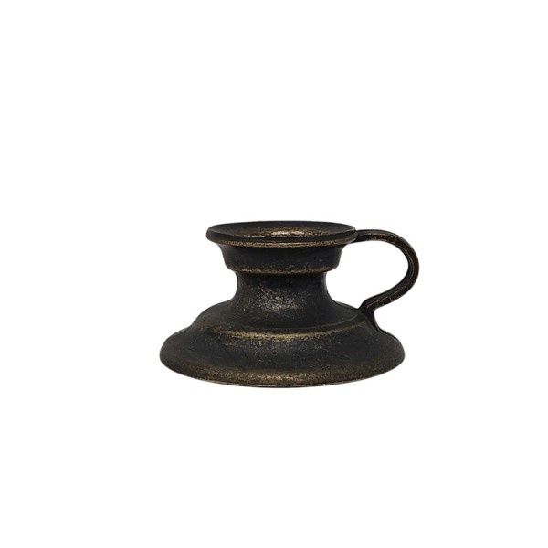 Portavela palmatoria bronce viejo 