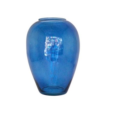 Florero cristal Alt 26 7cm x d 19 4cm china azul