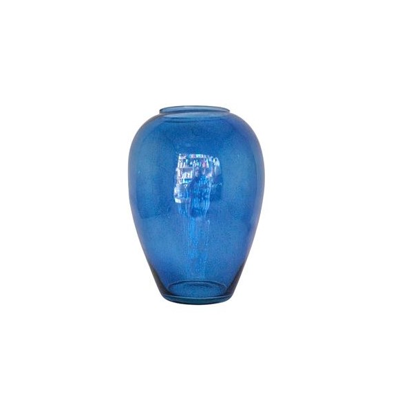 Florero cristal Alt.26,7cm x d.19,4cm china azul