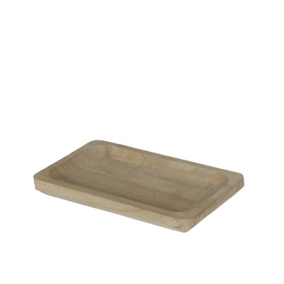 Bandeja madera rectangular 25x16x3cm natural