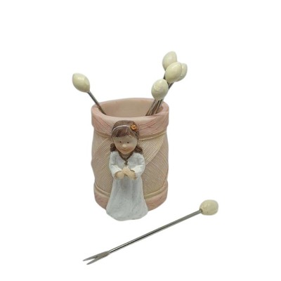 Vaso c/pinchos aperitivos niña comunión 6 x 5cm