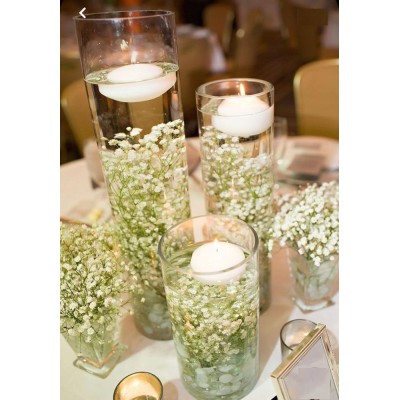 Pack alquiler 3 florero cristal cilíndrico Alt 25/20/14 15cm x Ø 8 5cm 
