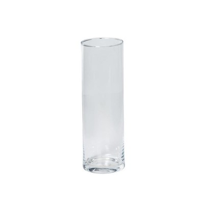 Alquiler florero cristal cilíndrico Alt 25cm x Ø 8 5cm 
