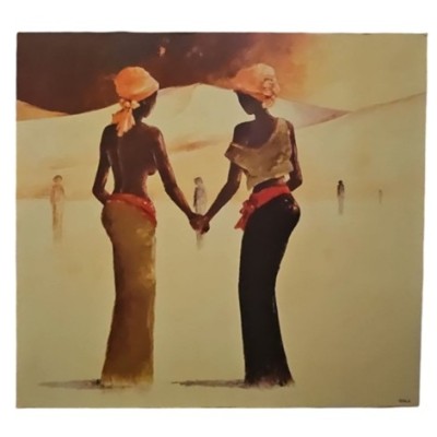 Cuadro lámina mujeres africano 70x70cm