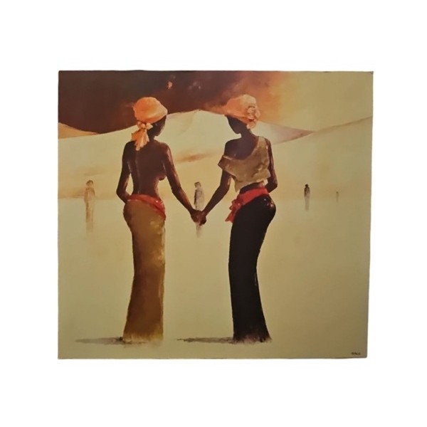 Cuadro lámina mujeres africano 70x70cm