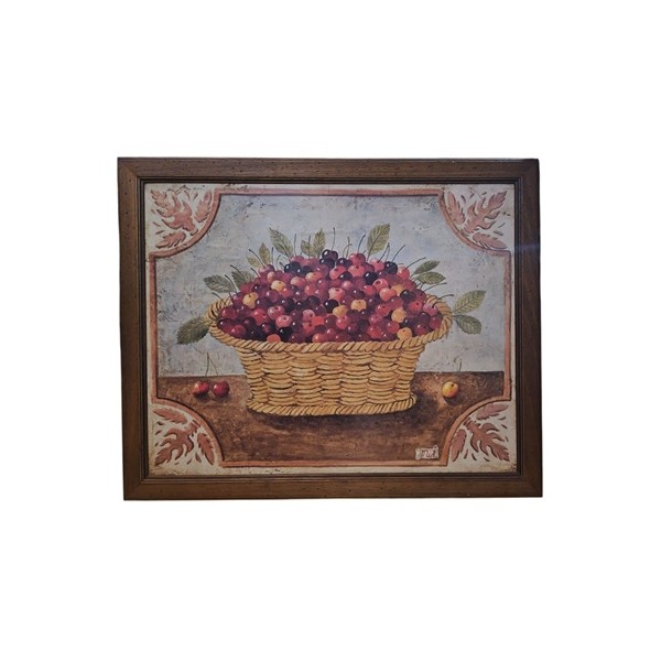 Cuadro barniz m.a. 50 x 40cm cesta de cerezas