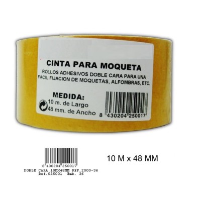 Rollo cinta doble cara 100cmx4,8cm especial moqueta