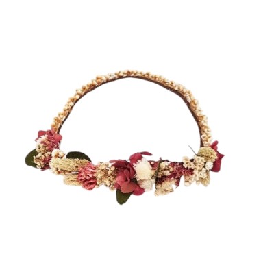 Corona de niña articulada 56cm línea Cam de flores preservadas