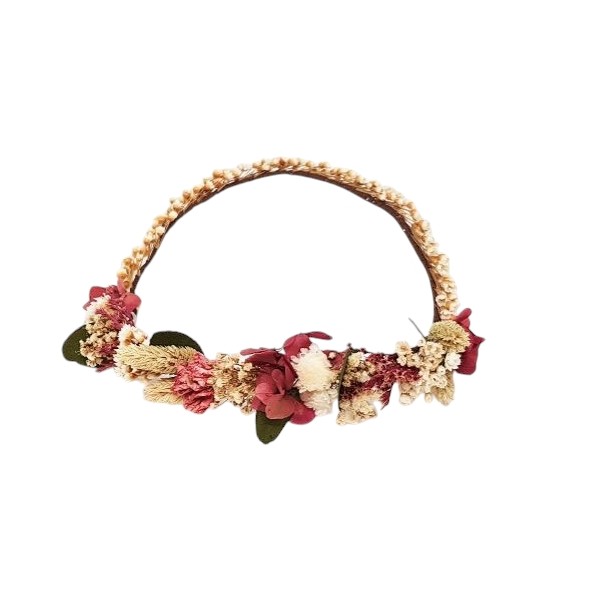 Corona de niña articulada 56cm línea Cam de flores preservadas