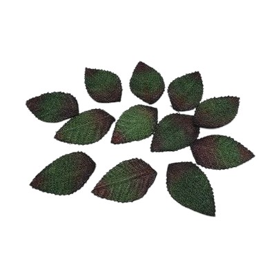 Bolsa hojas yute flor mini tela 3,5cm x 144 verde
