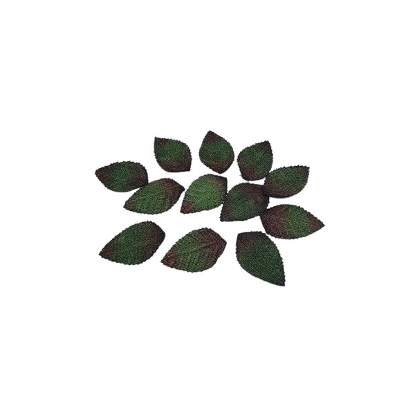 Bolsa hojas yute flor mini tela 3,5cm x 144 verde