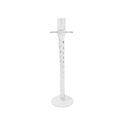 Portavela cristal candelabro retorcido Alt 30cm d 8cm 