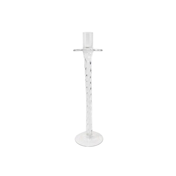 Portavela cristal candelabro retorcido Alt.30cm d.8cm 