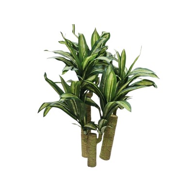 Planta artificial 20-30-40 tronco brasil set 3 medidas verde/blanco