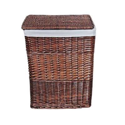 Ropero rectangular mimbre nogal c/forro 45x60x33cm