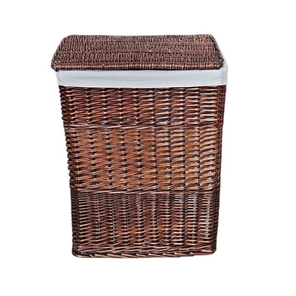 Ropero rectangular mimbre nogal c/forro 45x60x33cm