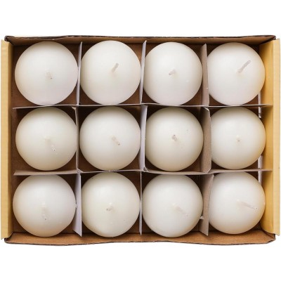Caja 12 velas flotantes Ø 4 5cm 4 horas marfil
