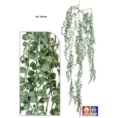 Guirnalda artificial dischidia x160cm verde